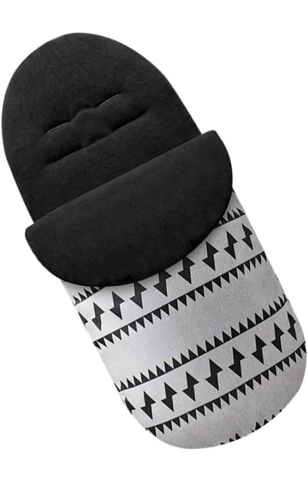 Baby Stroller Footmuff Black Gray Geometric