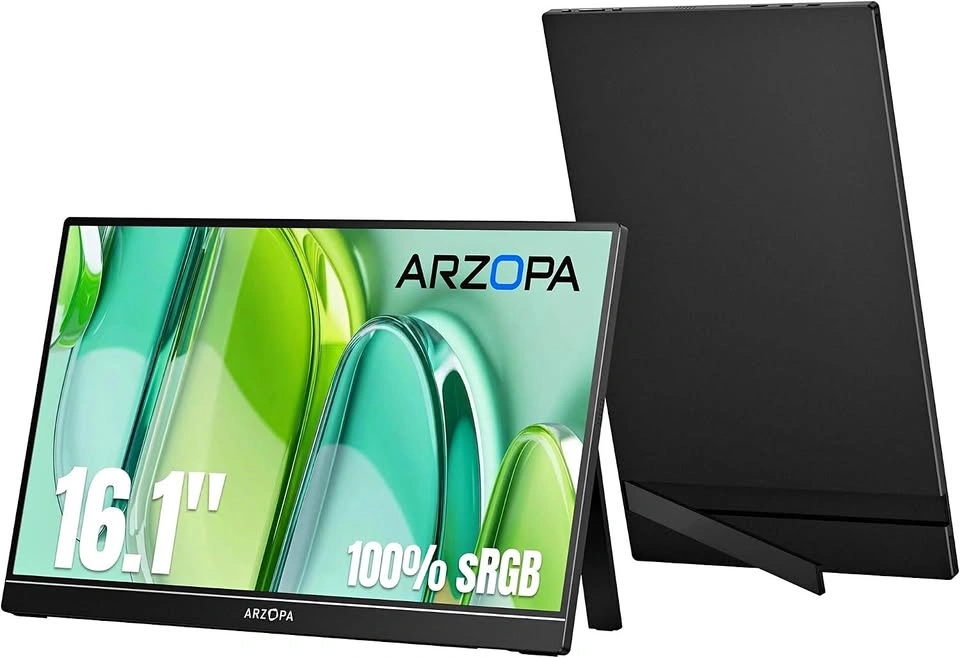 ARZOPA Z1C 16.1" FHD 1080p Portable Monitor with Kickstand