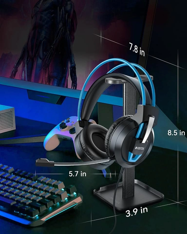 Voistek Over Ear Headphones Wired, Computer Headphones with Micr - photo 5