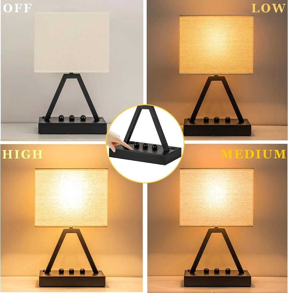 Touch Control Table Lamp, 3-Way Dimmable Desk Lamp with USB - photo 3