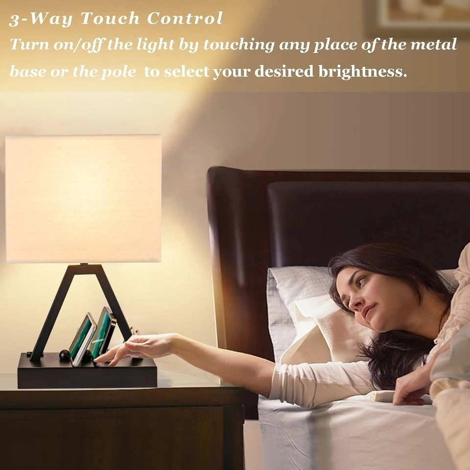 Touch Control Table Lamp, 3-Way Dimmable Desk Lamp with USB - photo 4