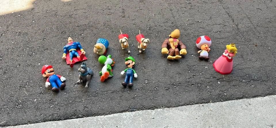 Nintendo Super Mario and DC Comics Action Figure Lot