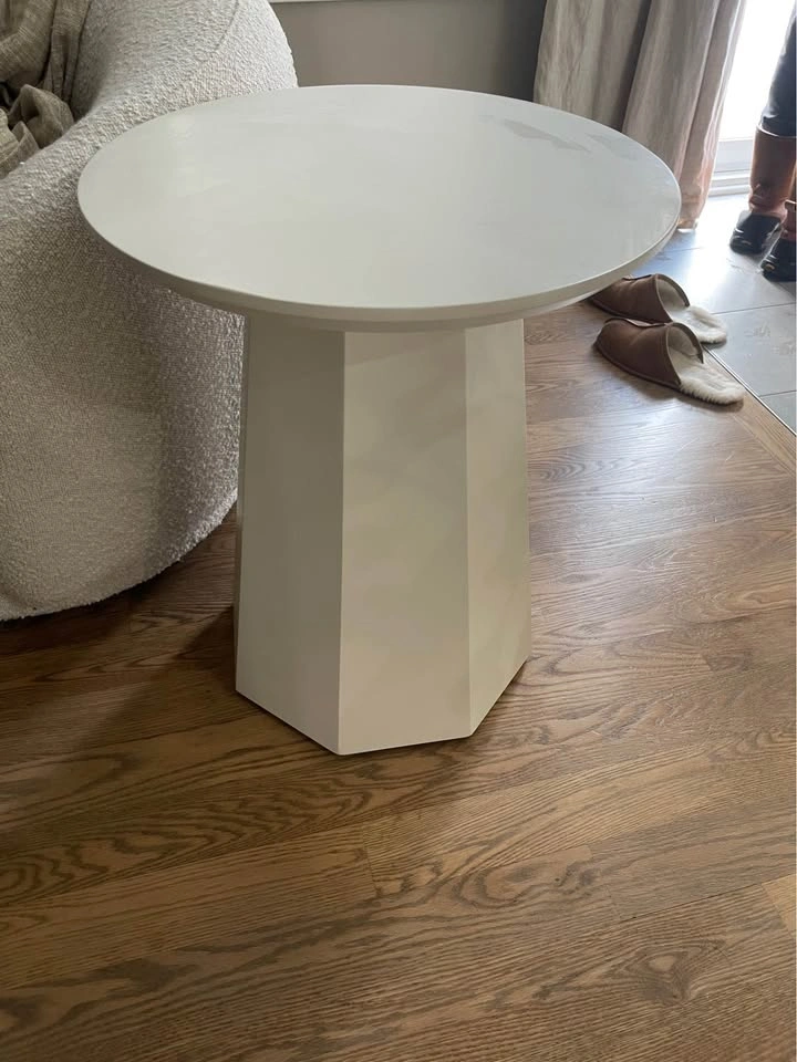 Modern Round Side Table Hexagon Base - photo 4