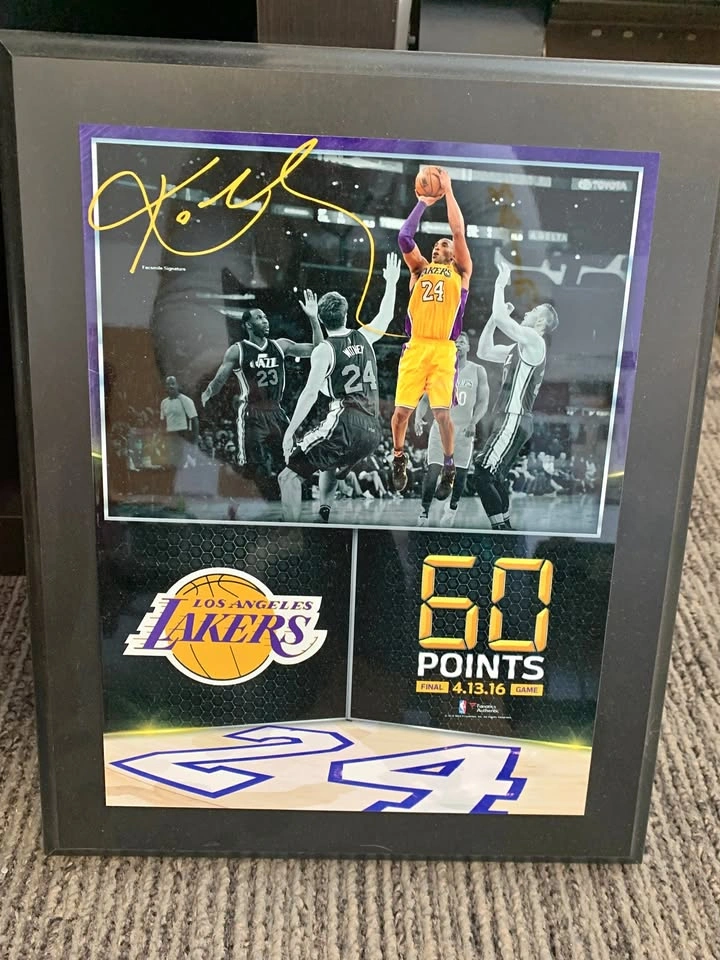Kobe Bryant 60 Points Last Game Commemoration Plaque