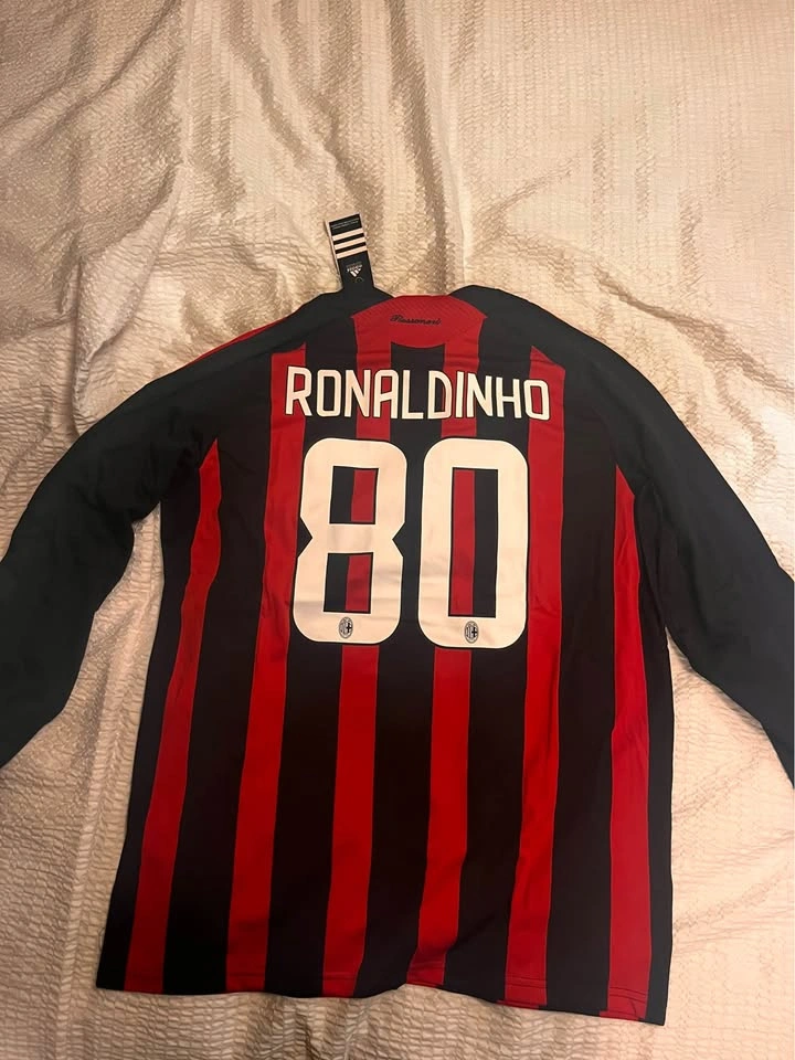NEW LONG SLEEVE AC MILAN RONALDINHO JERSEYS - photo 2