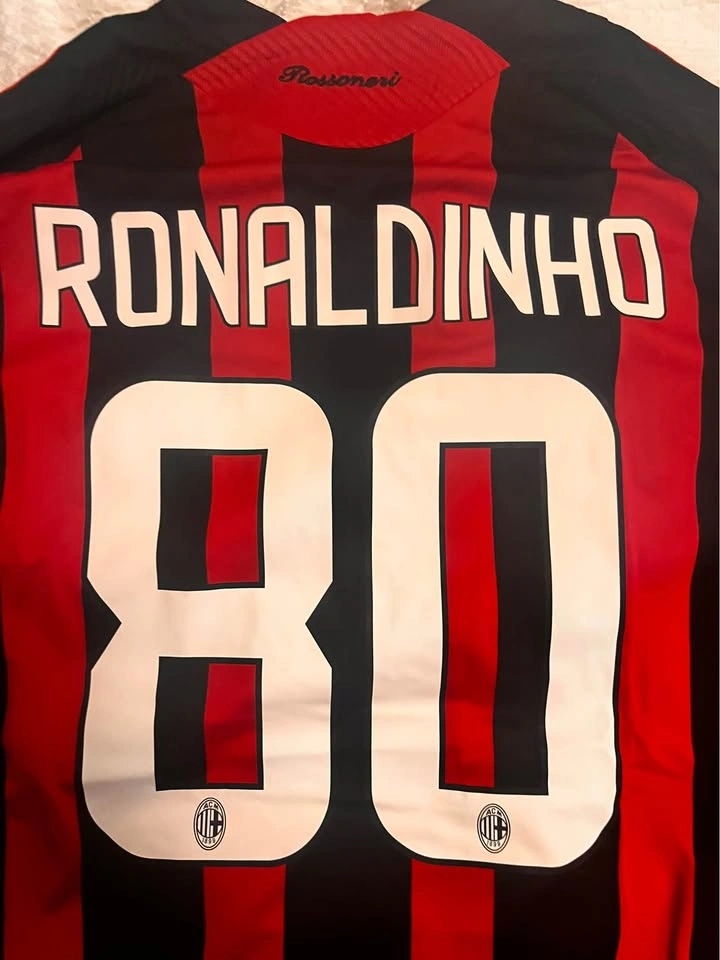 NEW LONG SLEEVE AC MILAN RONALDINHO JERSEYS - photo 3