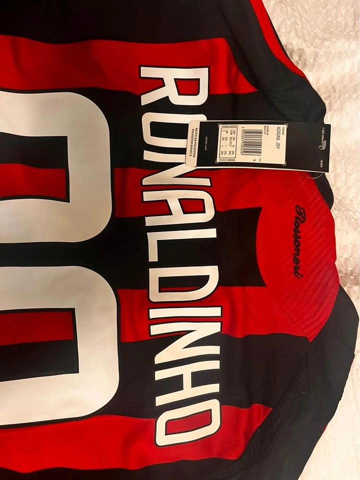 NEW LONG SLEEVE AC MILAN RONALDINHO JERSEYS - photo 4