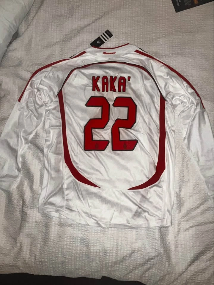 NEW LONG SLEEVE AC MILAN AWAY KAKA JERSEYS - photo 2