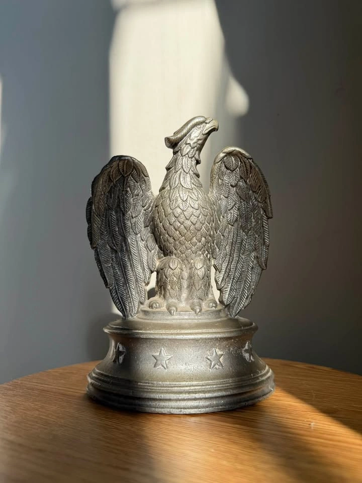 Pair of Vintage Cast Metal American Eagle Bookends - photo 3