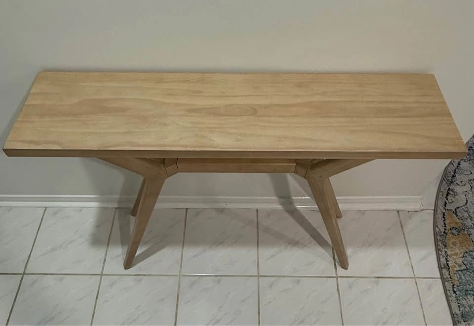 NEW Mid-Century Modern Console Table – Natural Oak - photo 2