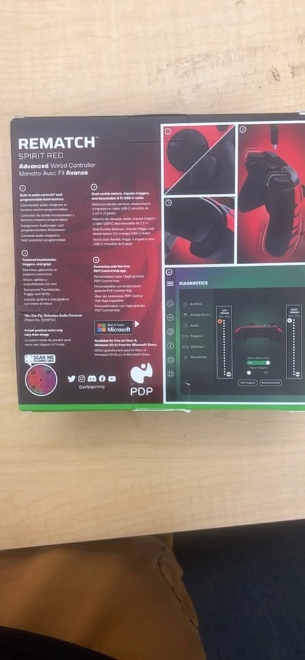 PDP REMATCH Spirit Red Advanced Wired Controller for Xbox - photo 2