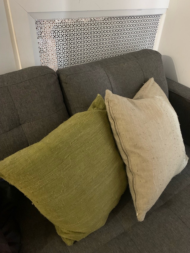 Throw Pillows - Green and Beige