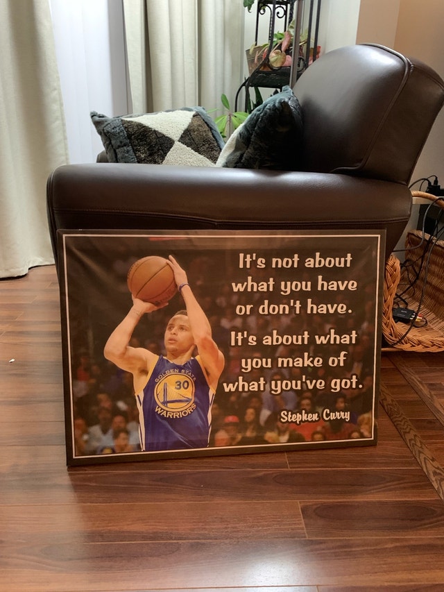 Stephen Curry Inspirational Quote Canvas Print