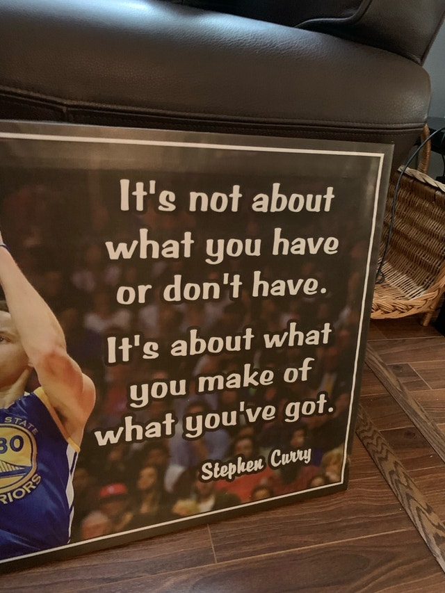 Stephen Curry Inspirational Quote Canvas Print - photo 3