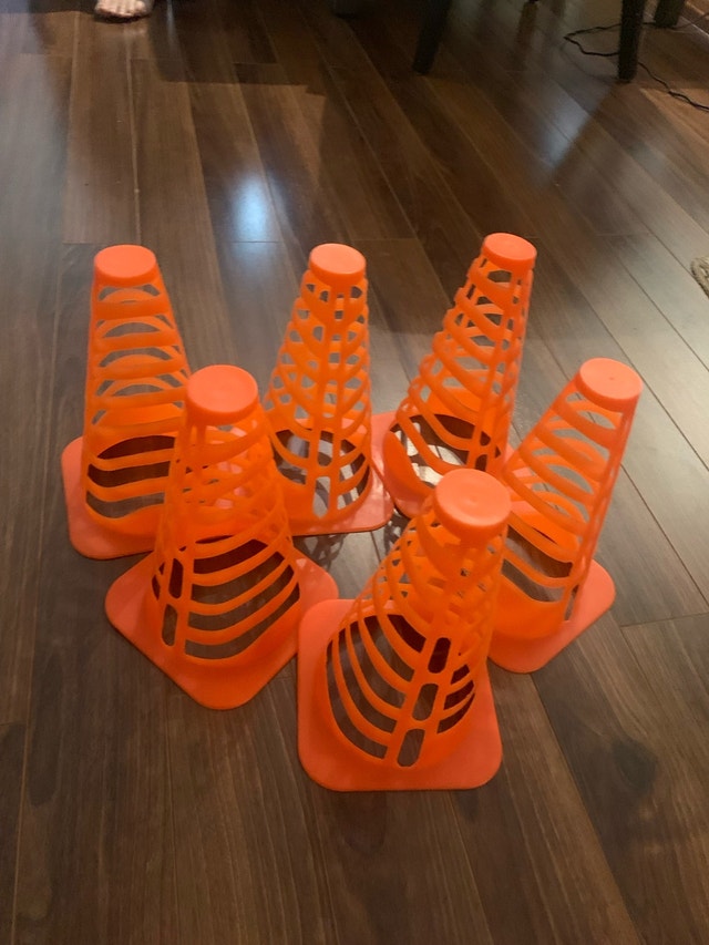 Set of small Orange traffic soccer Cones - photo 2