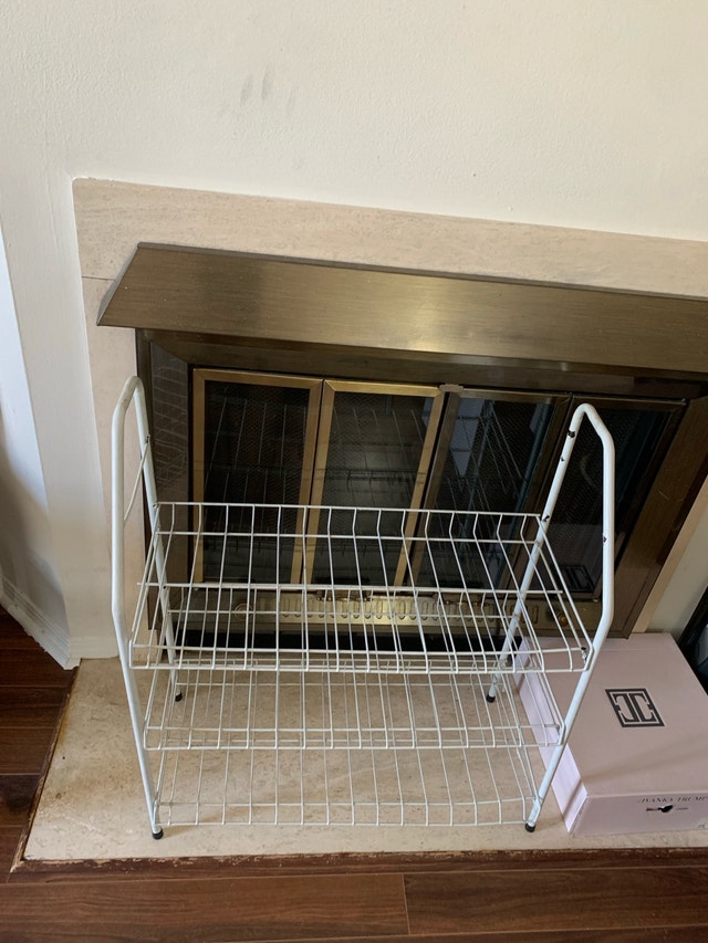 White 3-Tier Wire shoe Rack
