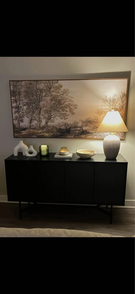 Moody modern framed artwork 60” x 30” wall art - photo 2