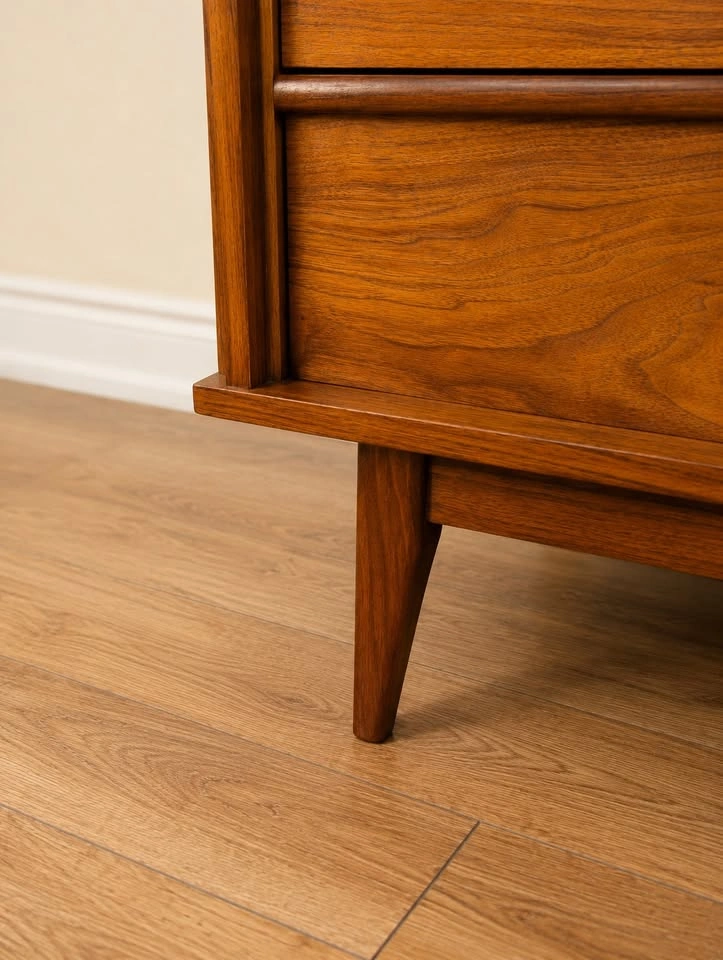 MCM Walnut Oversized Dresser | Vintage 3 Drawer Bachelor Chest - photo 5