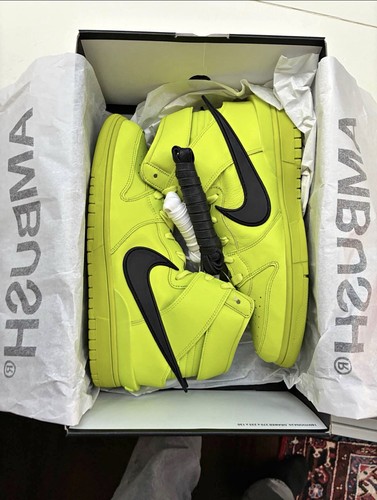Size 10 - Nike AMBUSH x Dunk High Flash Lime