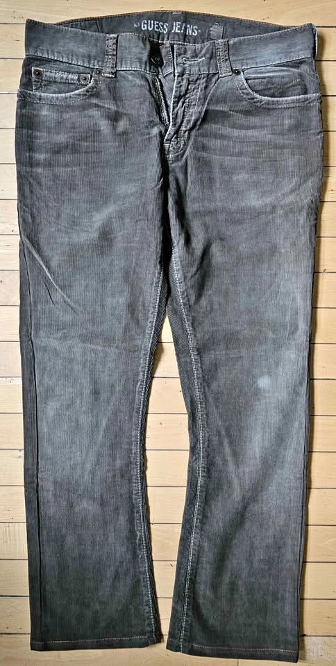 Vintage GUESS Jeans Grey Corduroy Bootcut Flap Pocket Pants