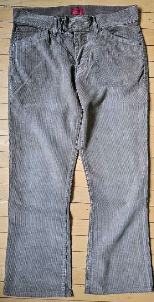 Vintage GUESS Jeans Premium Taupe Khaki Corduroy Bootcut Pants -