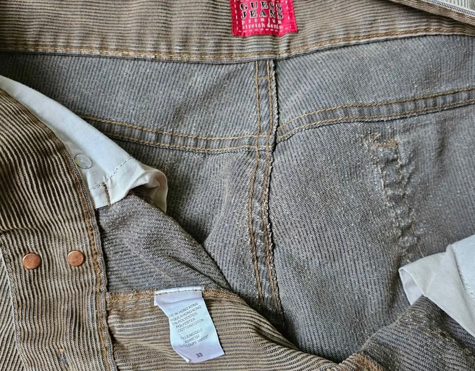 Vintage GUESS Jeans Premium Taupe Khaki Corduroy Bootcut Pants - - photo 3