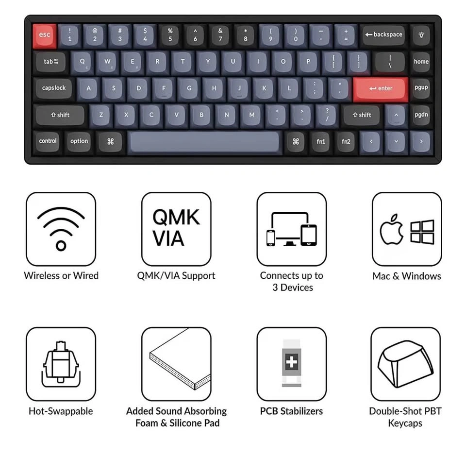 New Unopened Keychron K6 Pro QMK/VIA Wireless Mechanical Keyboar