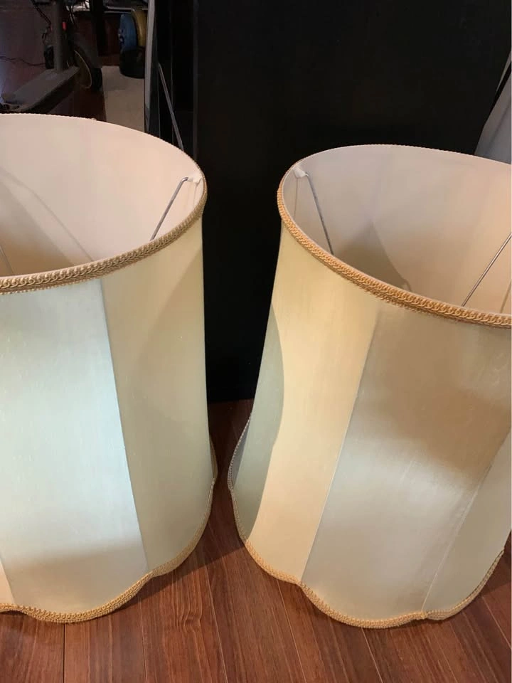 Large cream octagon lampshades - photo 3