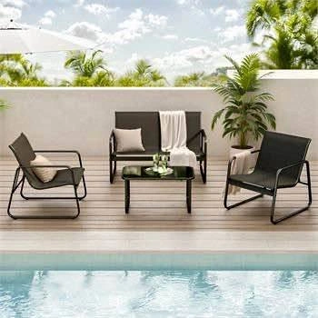 New EBERN DESIGNS 4PC Patio Conversation Set