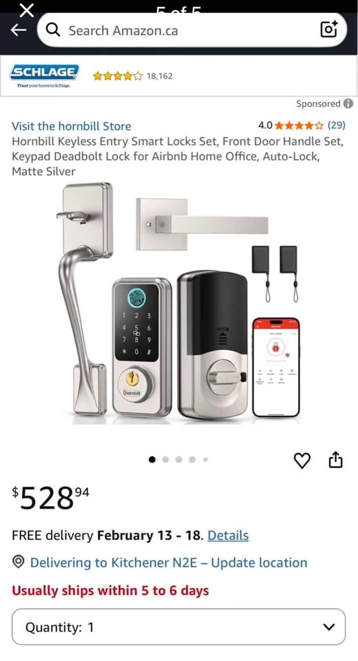 New-HORNBILL SMART DOOR LOCK HANDLE SETS - photo 3