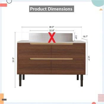New-LATITUDE DUAL-MOUNT 36" BATHROOM VANITY CABINET - photo 3