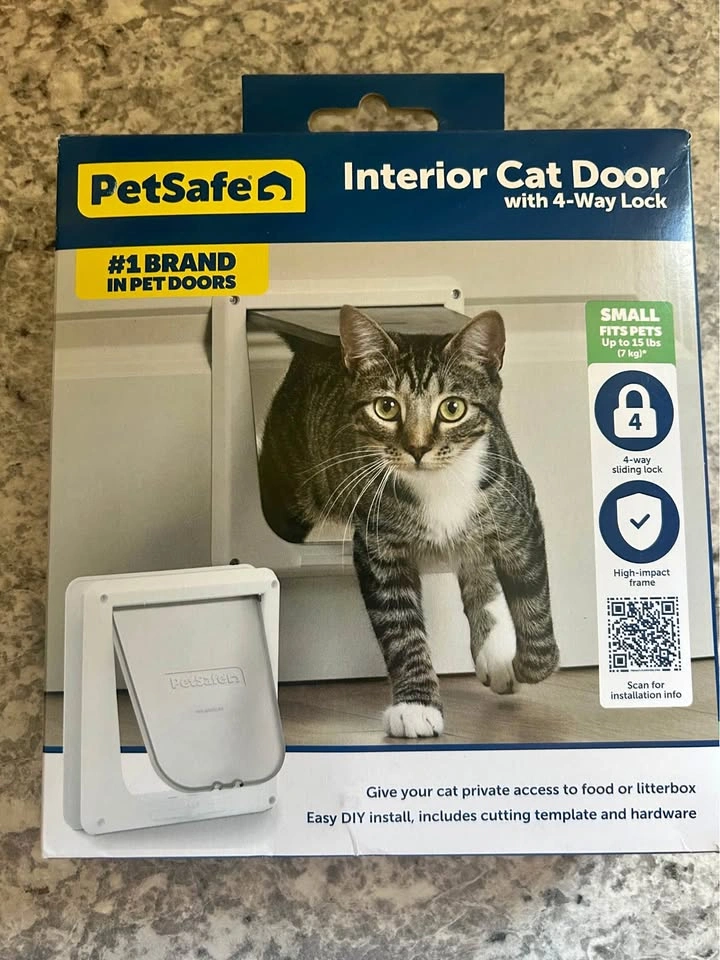 Cat Door with 4-Way Lock