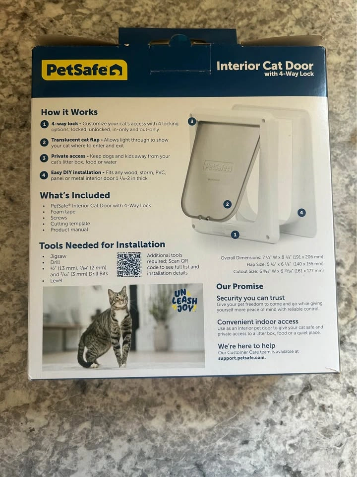 Cat Door with 4-Way Lock - photo 2