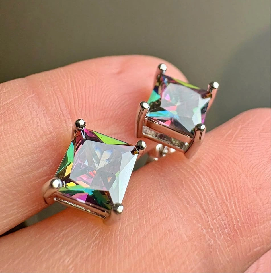Rainbow CZ Studs 💖