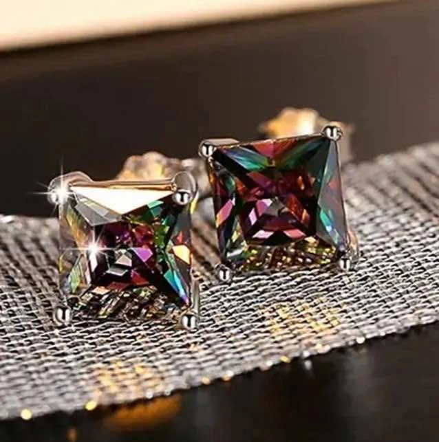 Rainbow CZ Studs 💖 - photo 2