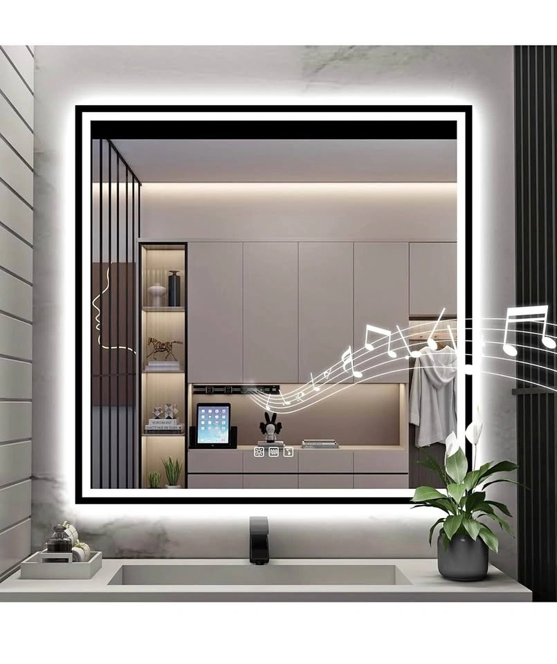 S·BAGNO 36''x36'' LED Bathroom Mirror with Lights