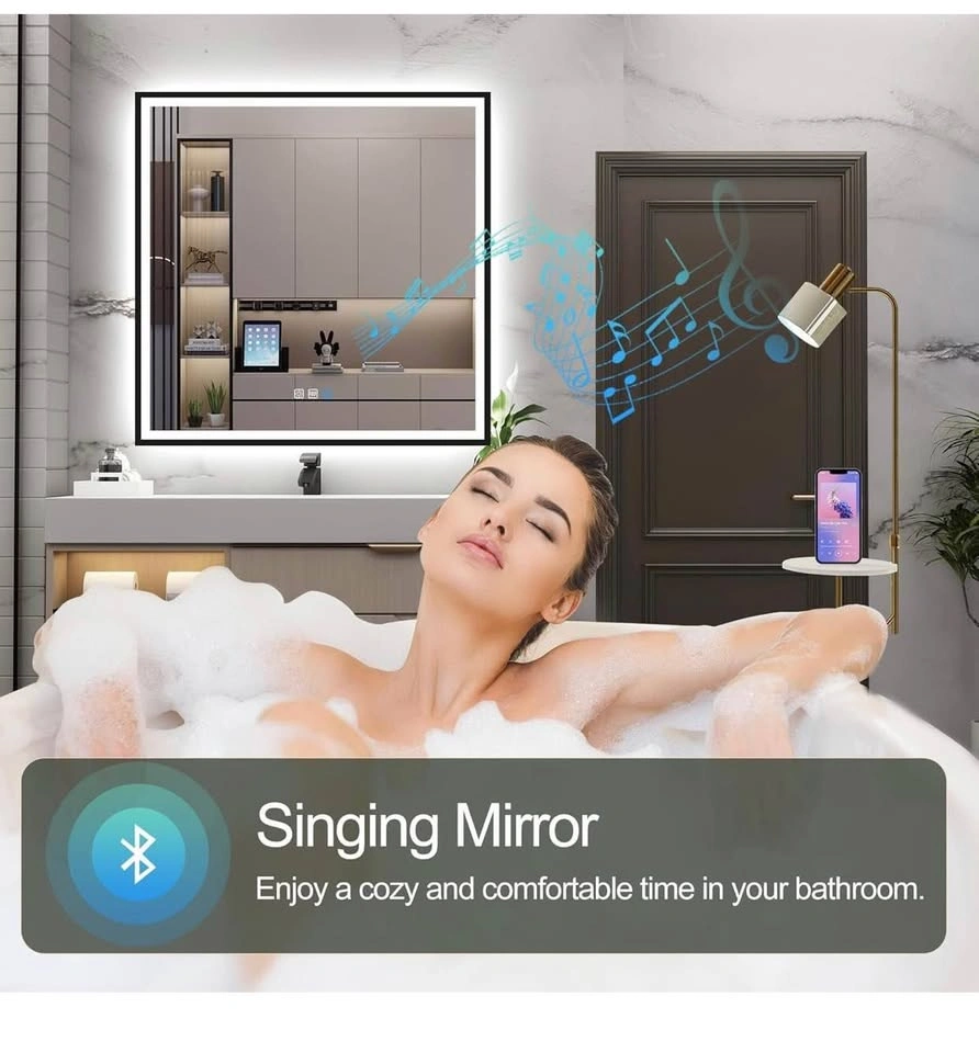 S·BAGNO 36''x36'' LED Bathroom Mirror with Lights - photo 4