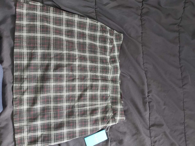 Plaid Aur skirt with built-in shorts