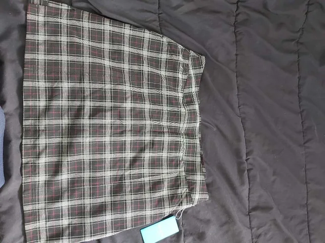 Plaid Aur skirt with built-in shorts