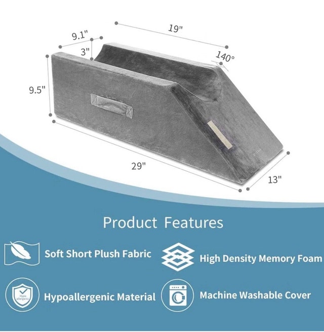 LightEase Memory Foam Leg Elevation Pillow - photo 3