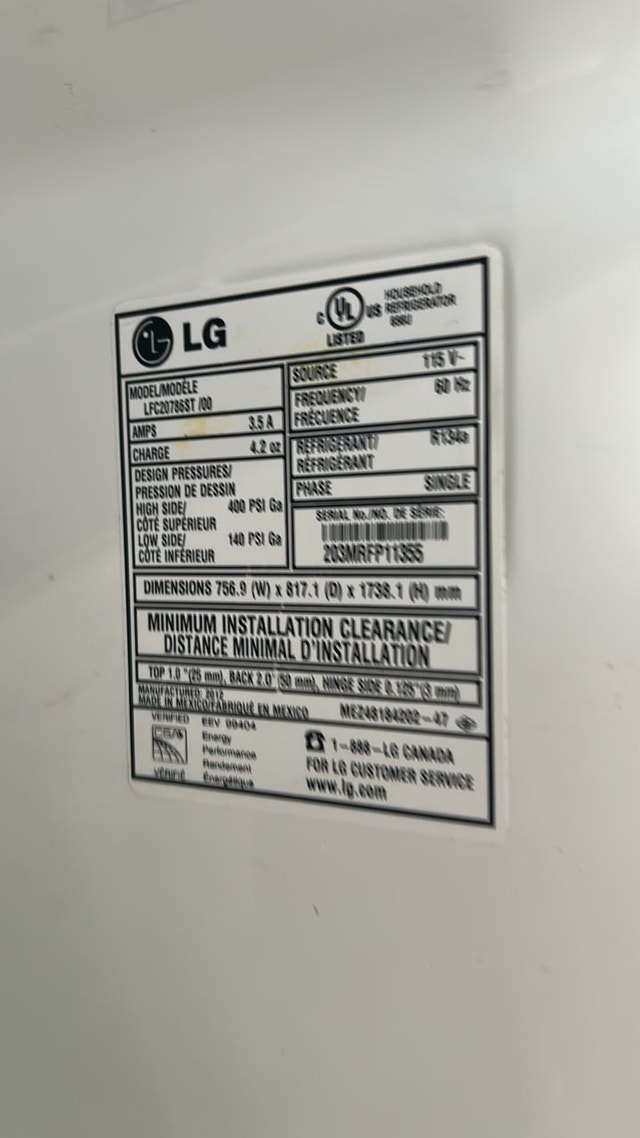 LG French Door Refrigerator LFC20786ST - photo 5