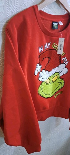 The Grinch! Cotton/Poly, Low Cut Sweatshirt/Plush Embroidery, XL - photo 5