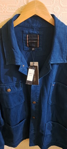 Tommy Hilfiger Men's XL Dark Teal Denim/Cotton Jacket NWT