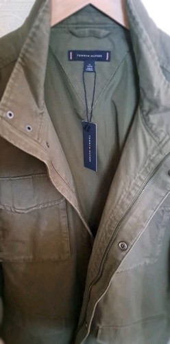 Tommy Hilfiger Men's Military Style Jacket, Brushed Cotton, NWT