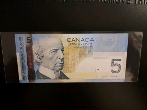 2006 Bank of Canada $5 Four Digit Radar Note AOP 1326231 UNC - photo 5