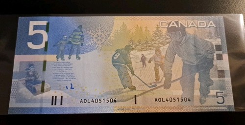 2006 Bank of Canada $5 Radar Note AOL 4051504 UNC
