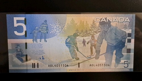 2006 Bank of Canada $5 Radar Note AOL 4051504 UNC - photo 2