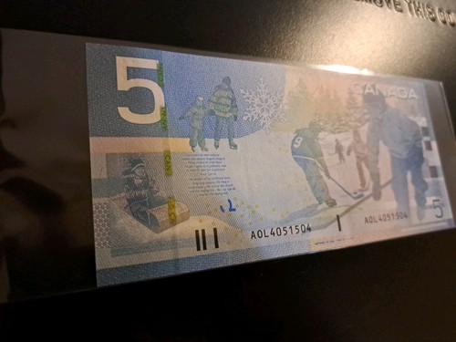 2006 Bank of Canada $5 Radar Note AOL 4051504 UNC - photo 4