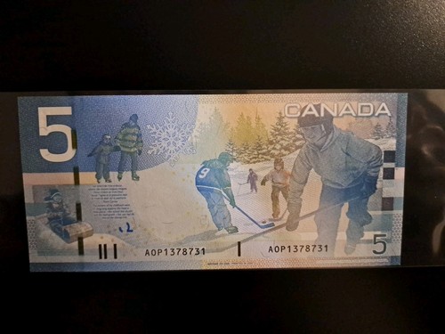2006 Bank of Canada $5 Four Digit Radar Note AOP 1378731 - photo 2