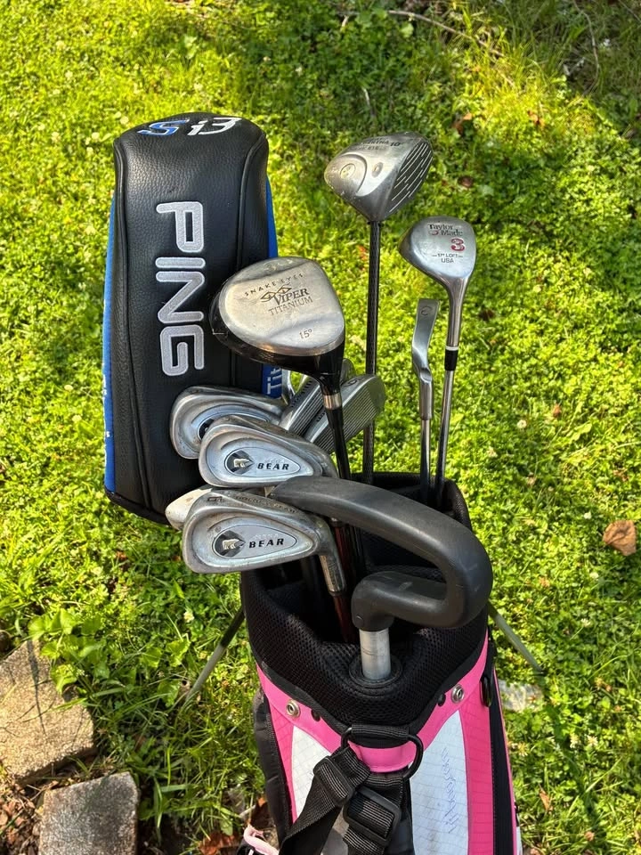 Tri-bag pink woman standing golf bag - photo 5